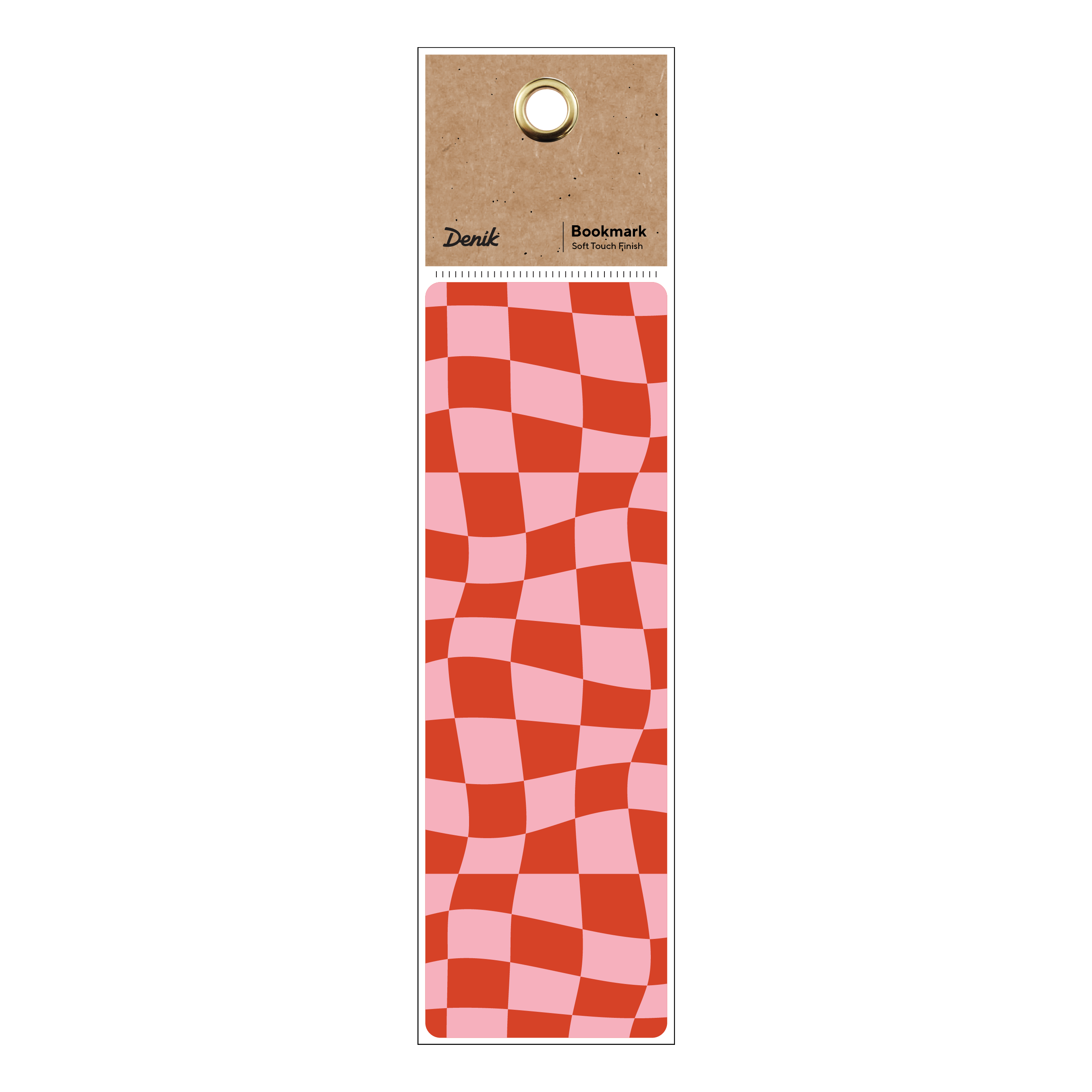 Wonky Checkers Double-Sided Bookmark