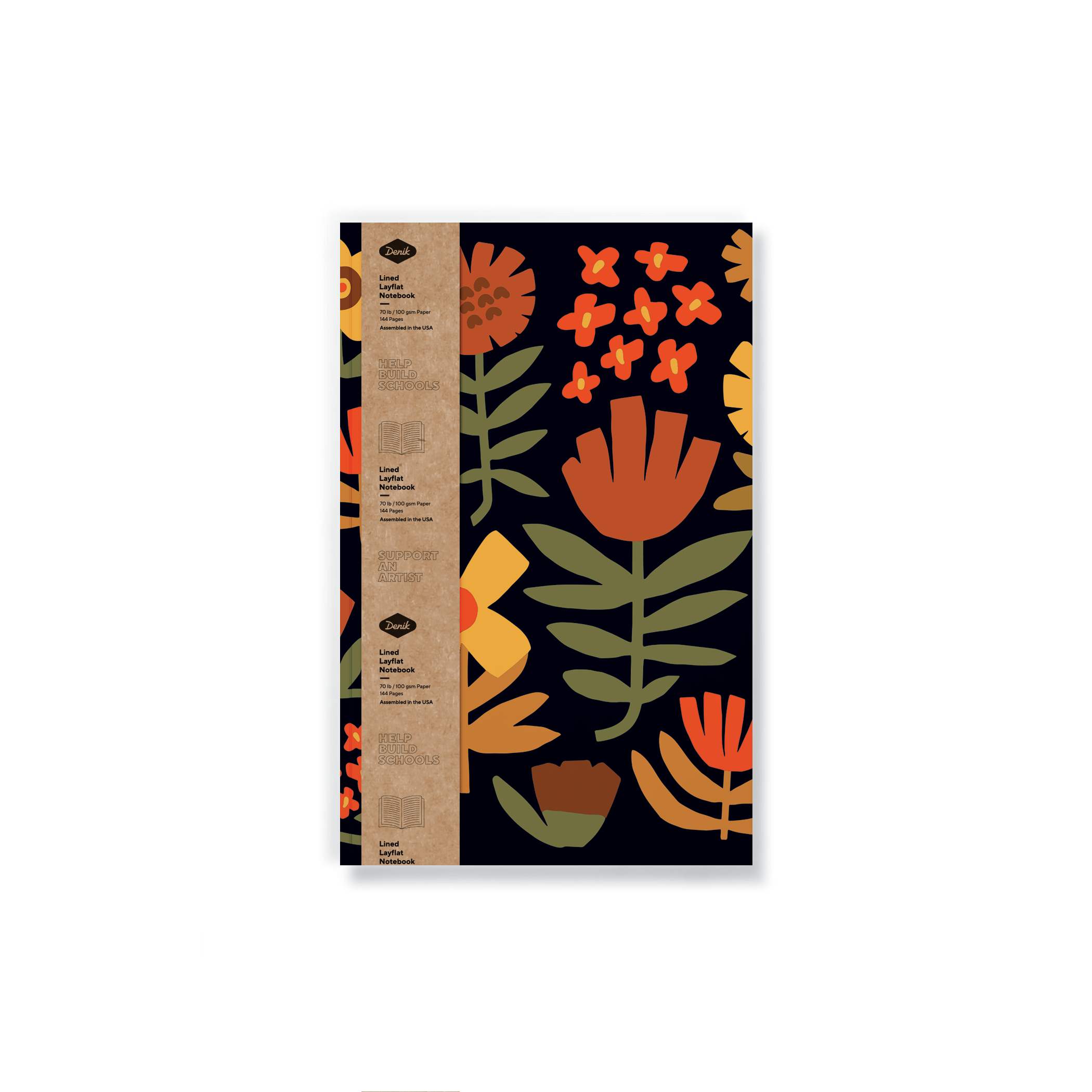 Chunky Flowers Classic Layflat Lined Notebook