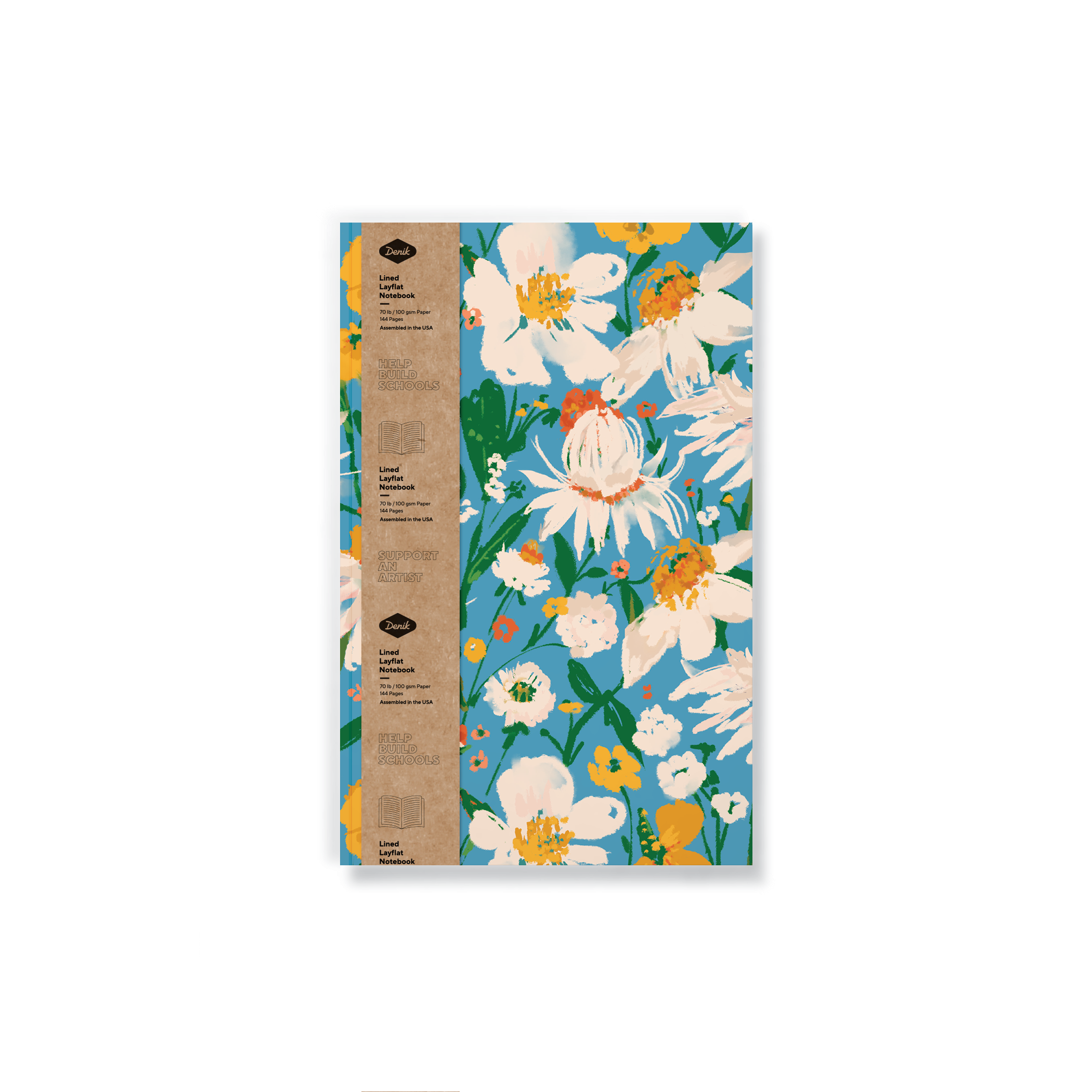 Blue Bouquet Classic Layflat Lined Notebook