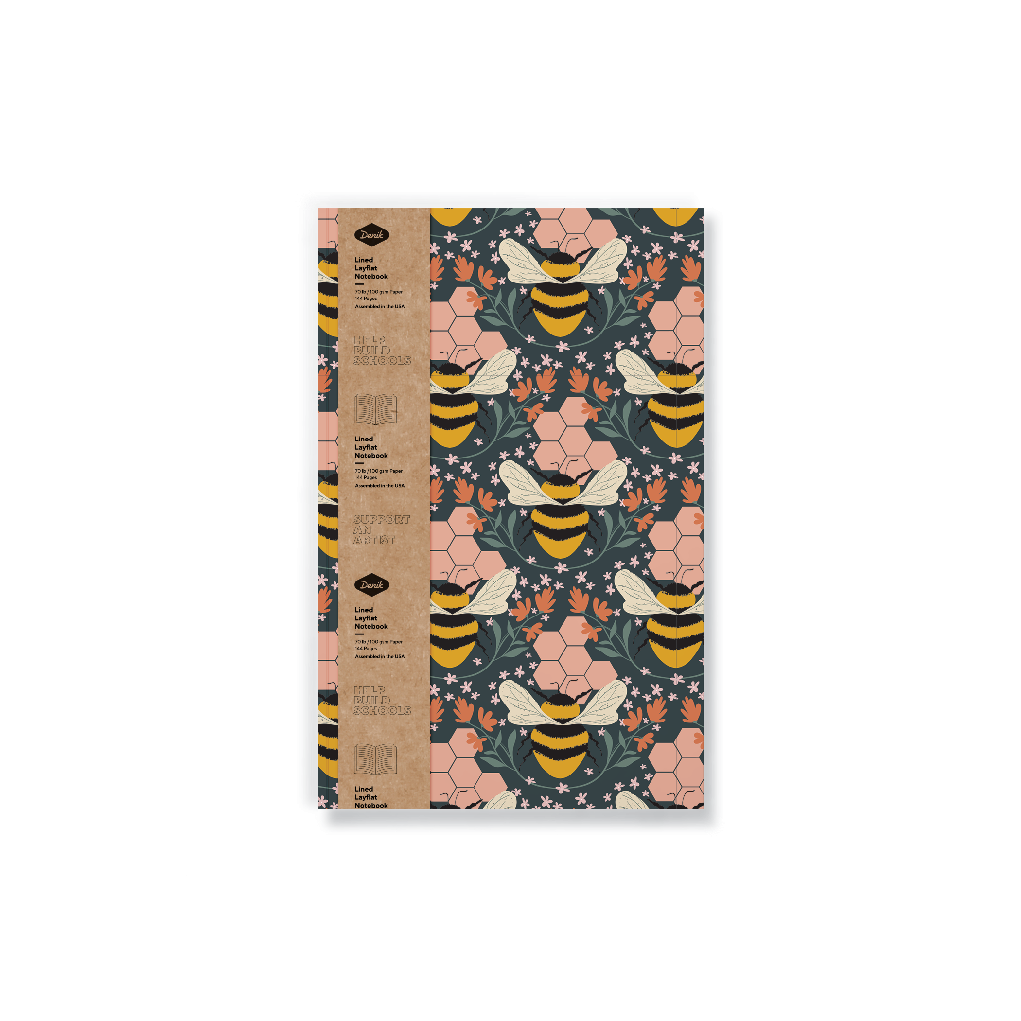 Honeycomb Bee Classic Layflat Notebook