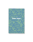 Green Blue Floral Personalized Namedrop Classic Layflat Notebook