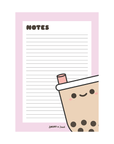 Pearl Boba Tea Notepad