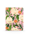 Floral on Pink Medium Layflat Lined Notebook